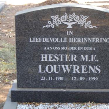 LOUWRENS Hester M E.