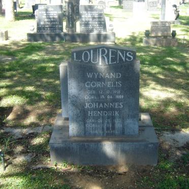 LOURENS Wyanand Cornelius 1918-1989 :: LOURENS Johannes Hendrik 193?-??