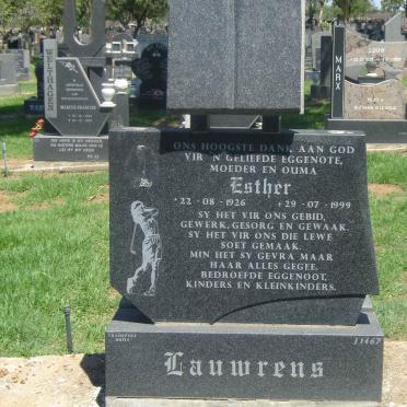 LAUWRENS Esther 1926-1999