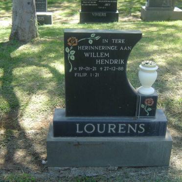LOURENS Willem Hendrik 1921-1988