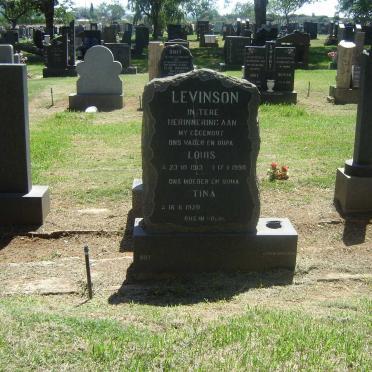 LEVINSON Louis 1913-1990 &amp; Tina 1920-
