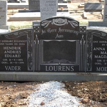 LOURENS Hendrik Andries Eduard.