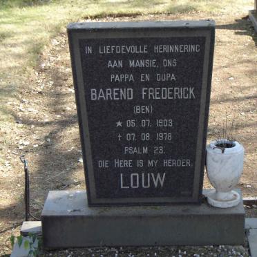 LOUW Barend Frederick.