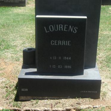 LOURENS Gerrie 1944-1995