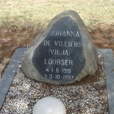 LOUBSER Johanna de Villiers 1915-1997