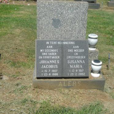 ALERS Johannes Jacobus 1907-1988 &amp; Susanna Maria ALERS 1917-2002