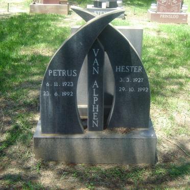 ALPHEN Petrus, van 1923-1992 &amp; Hester 1927-1992