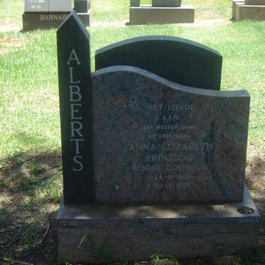 ALBERTS Anna Elizabeth, formerly PRINSLOO, nee CORNELUIS 1905-1995