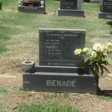 BENADÉ Hannes 1928-1992