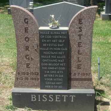 BISSETT George 1952-1993 &amp; Estelle 1957-