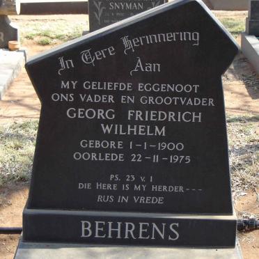 BEHRENS Georg Friedrich Wilhelm