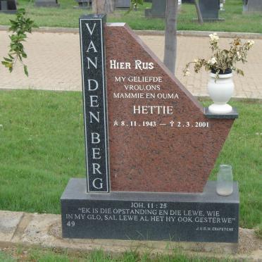 BERG Hettie, van den 1943-2001