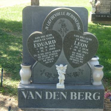 BERG Eduard, van den 1969-1998 :: VAN DEN BERG Leon 1974-1997