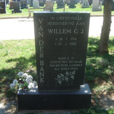 BANK Willem G.J., van der 1914-1985