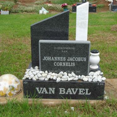BAVEL Johannes Jacobus Cornelis, van 1943-2007