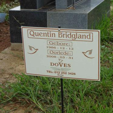 BRIDGLAND Quentin 1986-2008