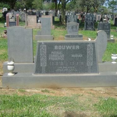 BOUWER Petrus Cornelius Frederick &amp; Marian 