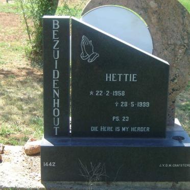 BEZUIDENHOUT Hettie 1958-1999
