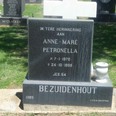 BEZUIDENHOUT Anne-Maré Petronella 1970-1998