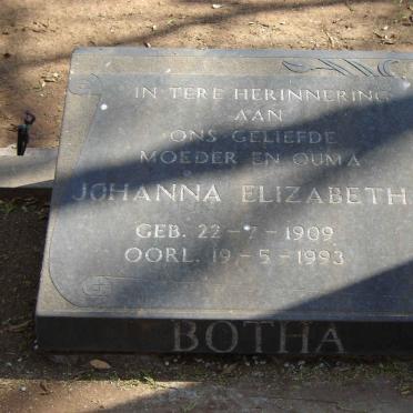 BOTHA Johanna Elizabeth