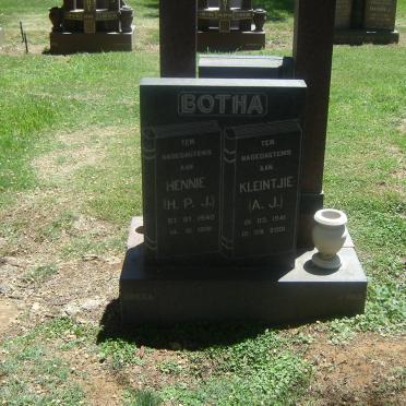 BOTHA H.P.J. 1940-1991 &amp; A.J. 1941-2001