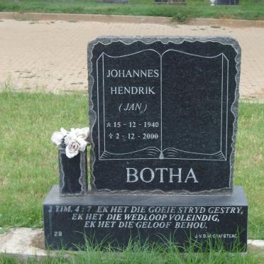 BOTHA Johannes Hendrik 1940-2000