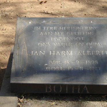 BOTHA Jan Harm Albertus