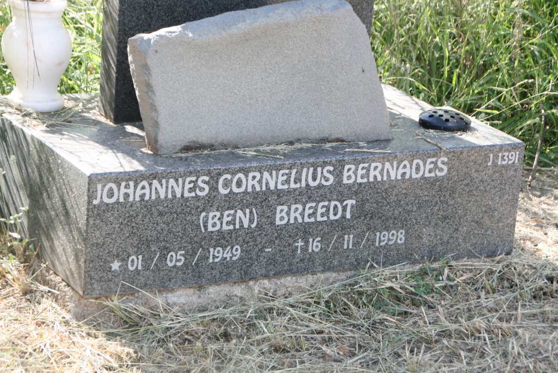 BREEDT Johannes Cornelius Bernades 1949-1998