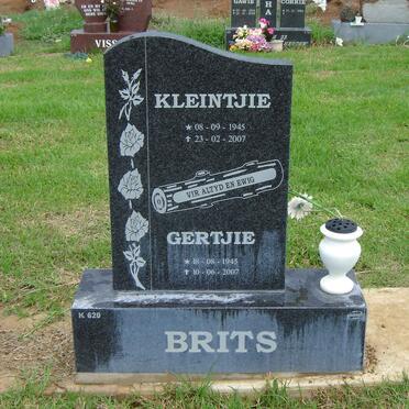 BRITS Kleintjie 1945-2007 &amp; Gertjie 1945-2007