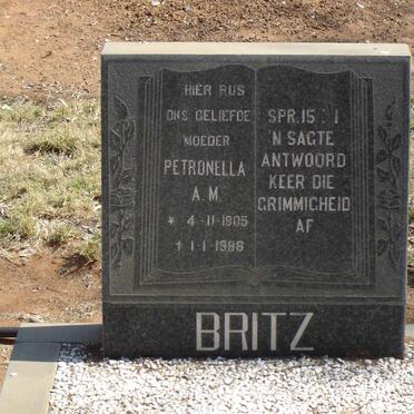BRITZ Petronella A M