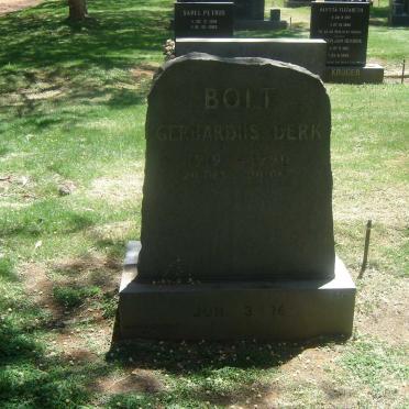 BOLT Gerhardus Derk 1919-1980