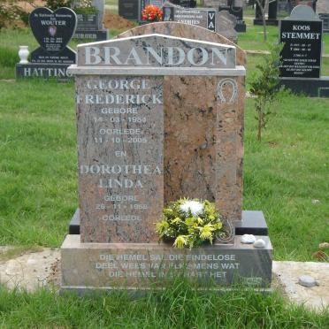 BRANDON George Frederick 1954-2005 &amp; Dorothea Linda 1958-