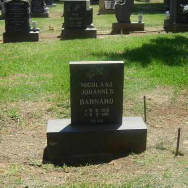 BARNARD Nicolaas Johannes 1916-1991