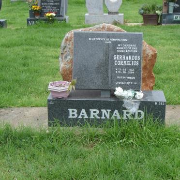 BARNARD Gerhardus Cornelius 1932-2004