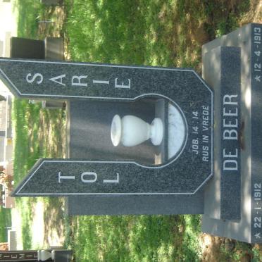 BEER Tol, de 1912-1995 &amp; Sarie 1913-1996