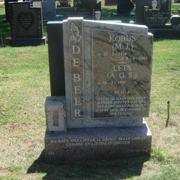 BEER M.J., de 1936-2003 &amp; A.G.S. 1934-