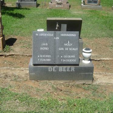 BEER J.A.G., de 1920-1989 &amp; Molly DE SCALLY 1915-2002
