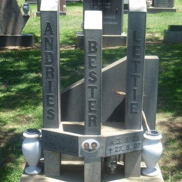 BESTER Andries 1928-1995 &amp; Lettie 1925-2007