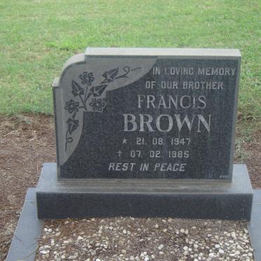 BROWN Francis 1947-1985
