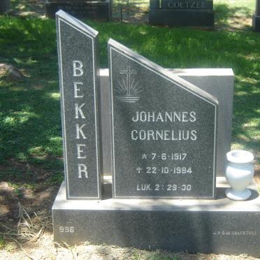 BEKKER Johannes Cornelius 1917-1994