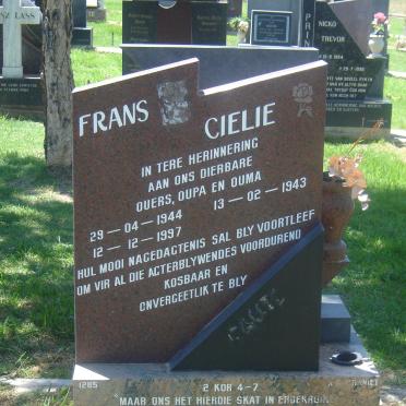 CALITZ Frans 1944-1997 &amp; Cielie 1943-