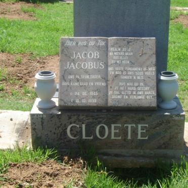CLOETE Jacob Jacobus 1945-1999