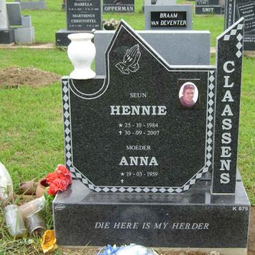 CLAASSENS Hennie 1984-2007 :: CLAASSENS Anna 1959-