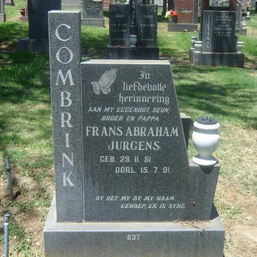COMBRINK Frans Abraham Jurgens 1951–1991