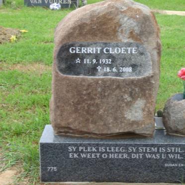 CLOETE Gerrit 1932-2008