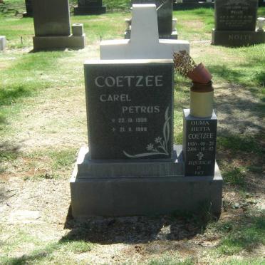COETZEE Carel Petrus 1909-1988 &amp; Hetta 1926-2006