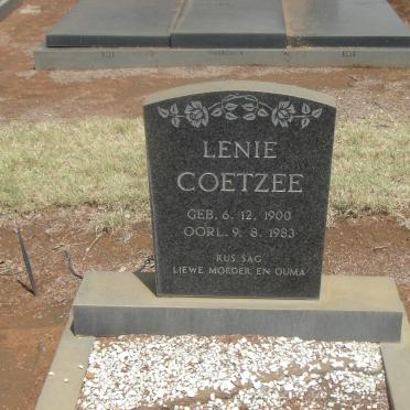 COETZEE Lenie 1900-1983