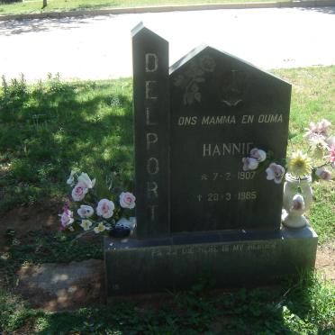 DELPORT Hannie 1907-1985