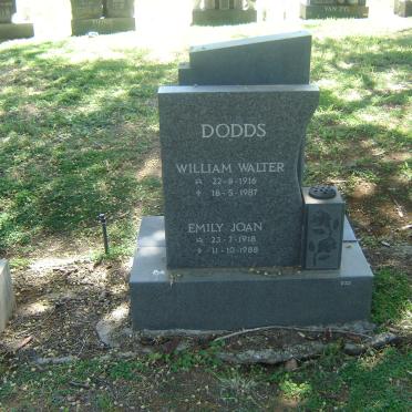 DODDS William Walter 1916-1987 &amp; Emily Joan 1918-1988