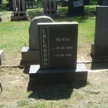 EBERSÖHN Henta 1936-1990